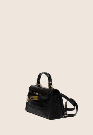 Trento Croco Printed Leather Bag