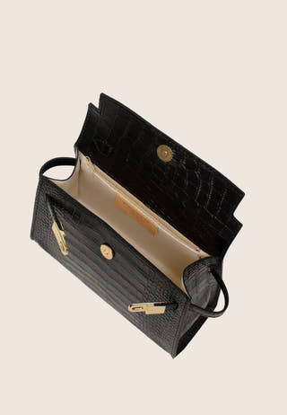Trento Croco Printed Leather Bag