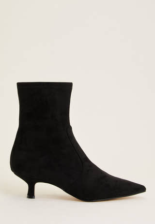 Checklist Heeled Bootie Black