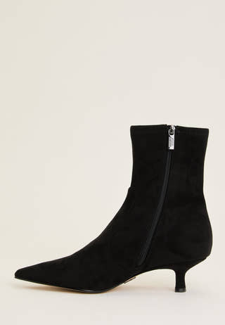 Checklist Heeled Bootie Black