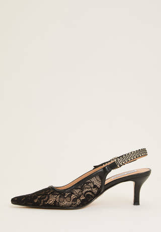 Ensemble Lace Slingback Black