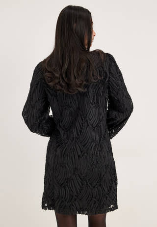 Objlucie Luka L/S RE DRESS Black