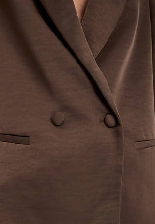 Objchilli L/S LO BLAZER Brown