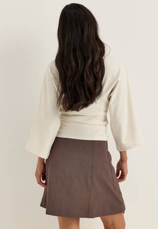 Objlisa Re Wrap Skirt Noos Brown