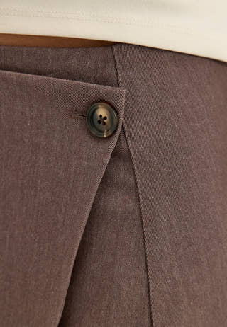 Objlisa Re Wrap Skirt Noos Brown