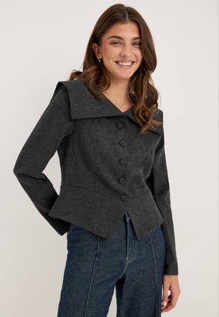 Yasdaisy Ls Blazer Grey