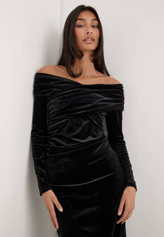 Yastvima Ls Off Shoulder Ankle Black