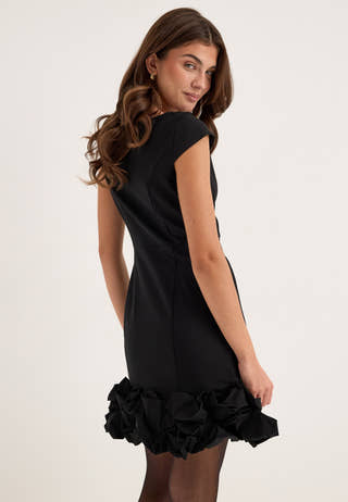 Yascarrie Capsleeve Short Dres Black