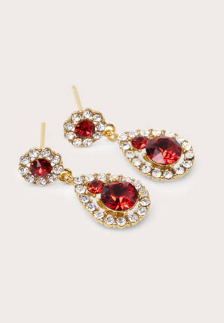 Petite Sofia Earrings Red