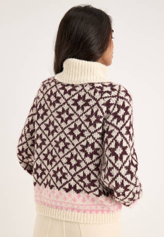 Onlcaro Ls Rollneck Cc Knt White