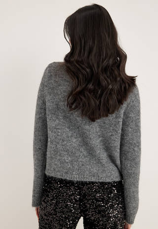 Onlzaggie Ls Button Cardi Cc Knt Grey
