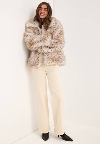 Onljade Animal Fur Jacket Patterned