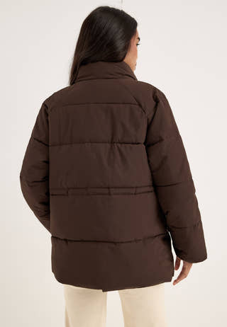 Vilavender L/S PUFFER JACKET Brown