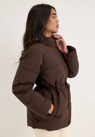 Vilavender L/S PUFFER JACKET Brown