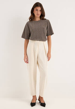 Pcfina Ss Oversize Tee Jrs Brown