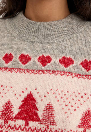Vmnew Santa Nordic Ls High-n Pullover Xmas