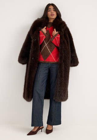 Vmhasel Ls Highneck Argyle Pullover
