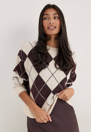 Vmdoffy Jaquard Ls O-nck Pullover Patterned