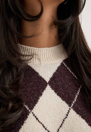 Vmdoffy Jaquard Ls O-nck Pullover Patterned