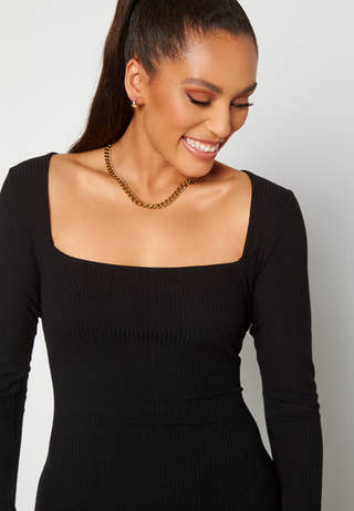 Squareneck Midi Dress