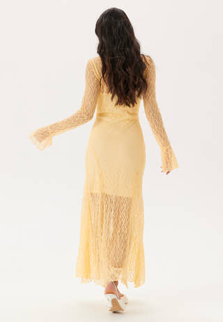 Lace Long Sleeve Ankle Dress
