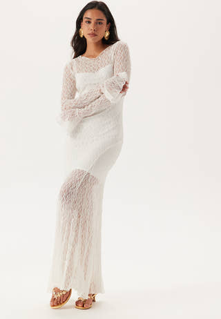 Lace Long Sleeve Ankle Dress