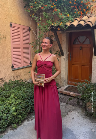 Smock Bodice Ankle Dress