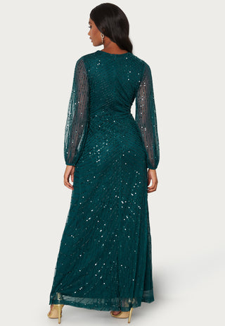 Long Sleeve Sequin Dress