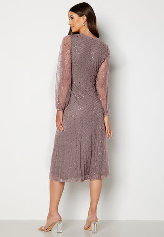 Long Sleeve Sequin Midi Dress