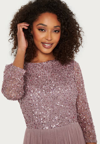 Sequin Bodice Maxi Dress