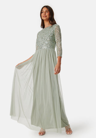 Sequin Bodice Maxi Dress