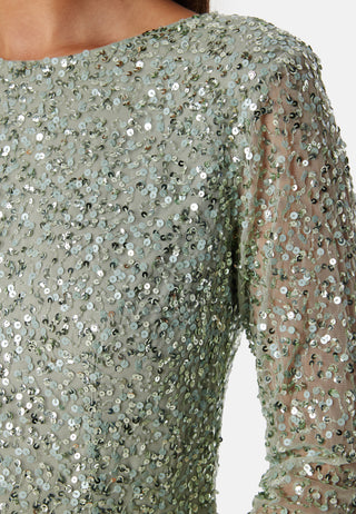 Sequin Bodice Maxi Dress