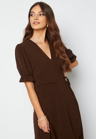 Wrap Side Tie Maxi Dress