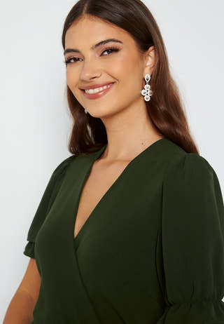Wrap Side Tie Maxi Dress
