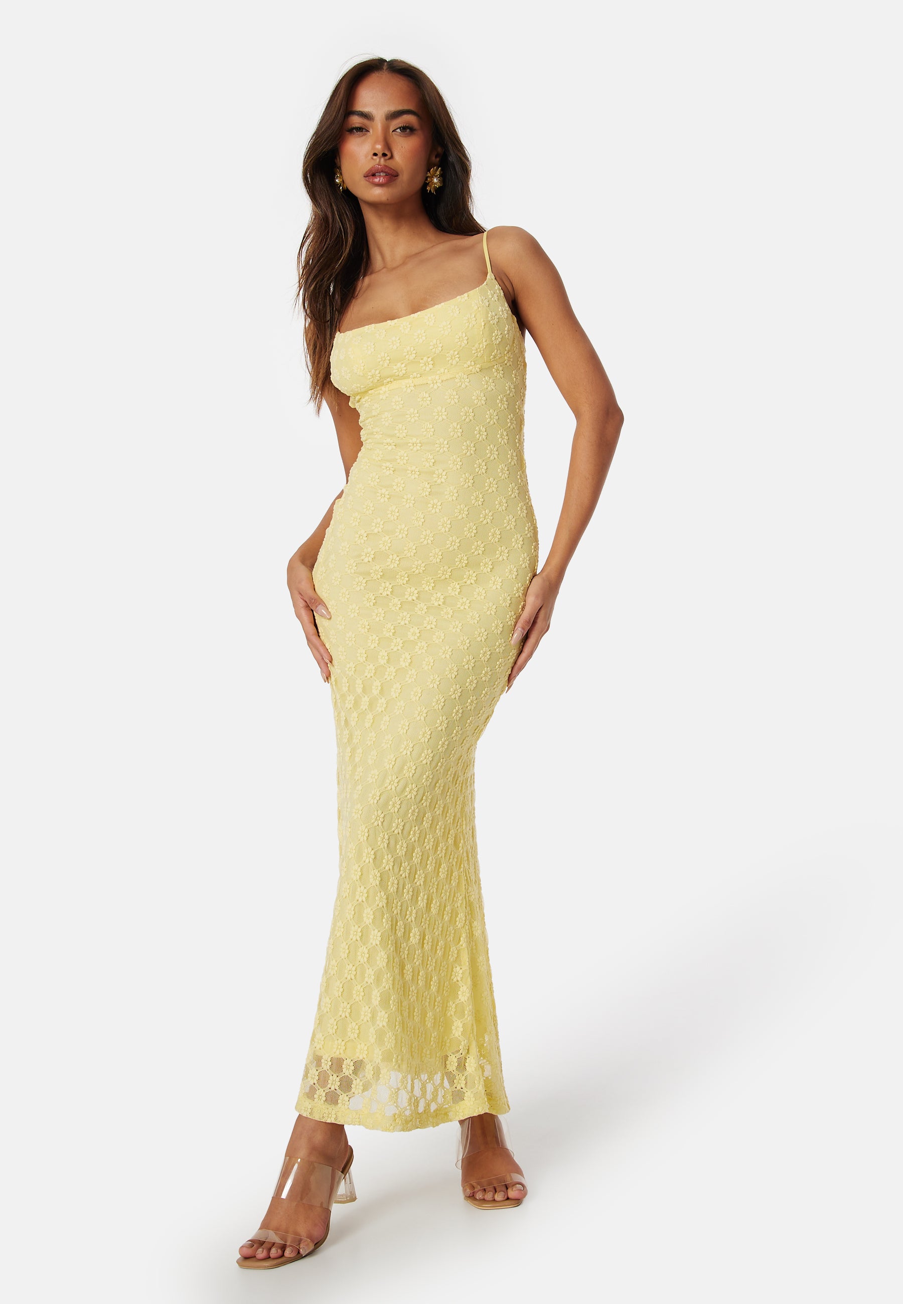Bardot Adoni mesh midi dress campaign-outlet Yellow Bardot Adoni mesh midi dress campaign-outlet Yellow
