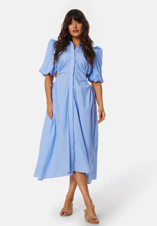 Cut out midi shirt dress