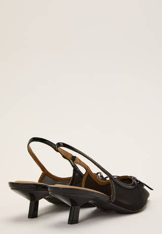 Biakristin Kitten Heel Bow Slingback