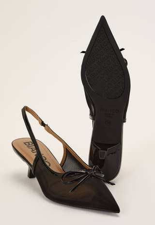 Biakristin Kitten Heel Bow Slingback