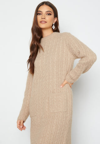 Cable Knit Pocket Dress