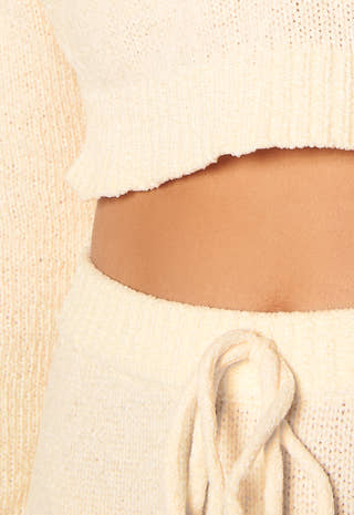 Bardot Crop Top Trouser Lounge Set