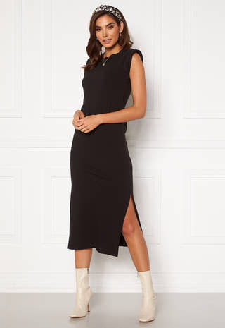 Shoulder Pad Midaxi Dress