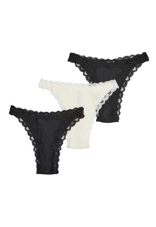 3-pack Ginnie Lace Edge Brazilian