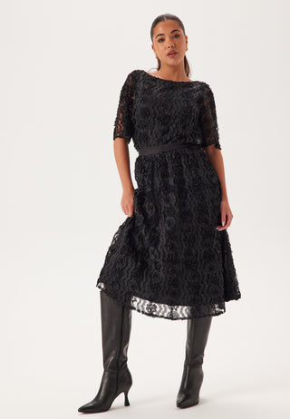 3D Flower Short Sleeve Blouse