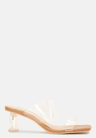 Adella Vinyl Heeled Sandal