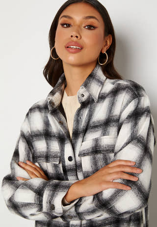 Alice Long Check Shirt Jacket