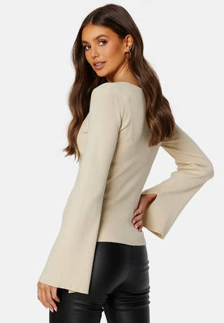 Knitted L/S Slit Top