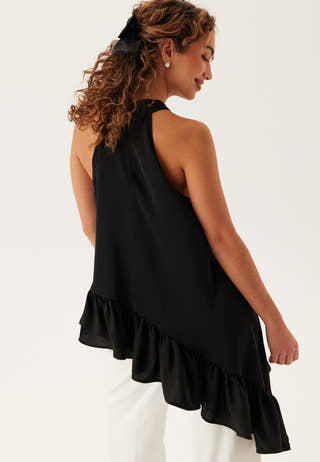Asymmetric Halter Neck Blouse