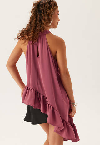 Asymmetric Halter Neck Blouse
