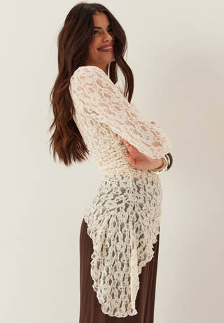 Asymmetric Lace Top