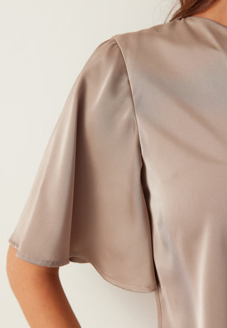 Asymmetric Satin Blouse
